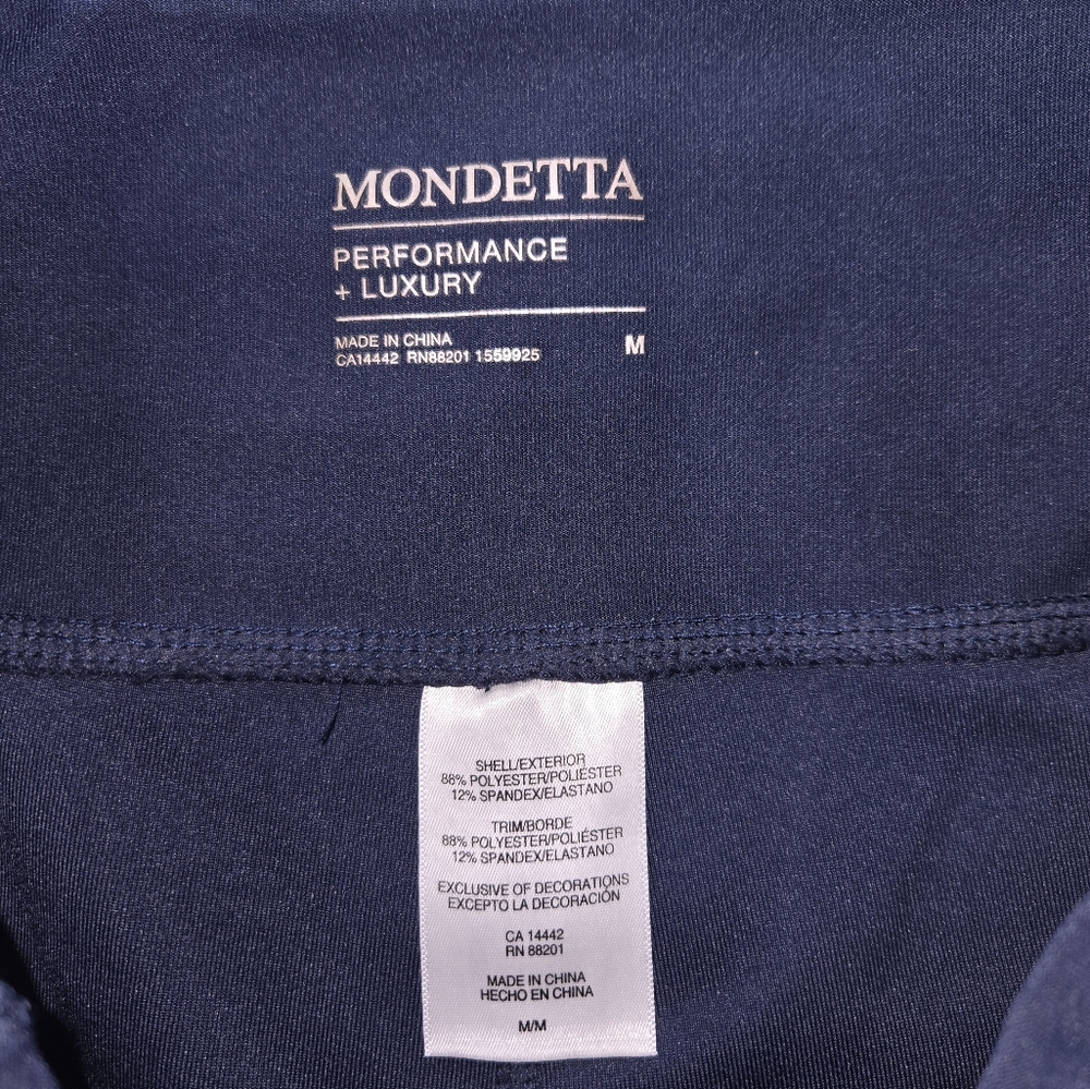 Mondetta Performance Luxury Workout Blue Leggins Size M - Picture 4 of 7